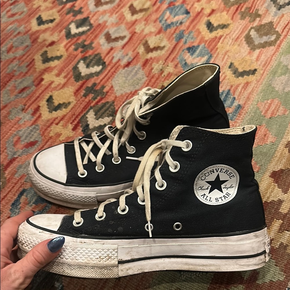 Converse All Star Black High-Top Platform Sneakers